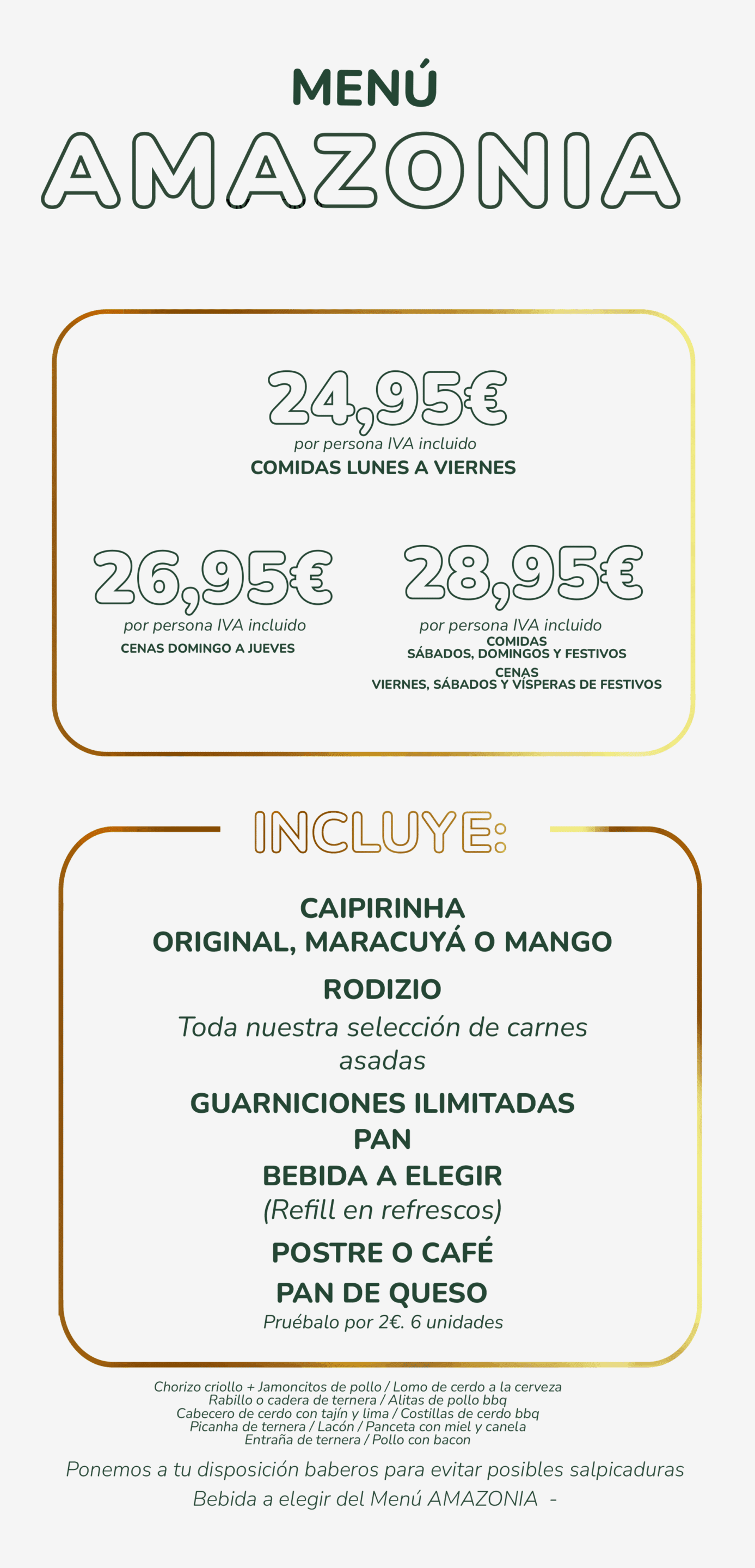 menu amazonia