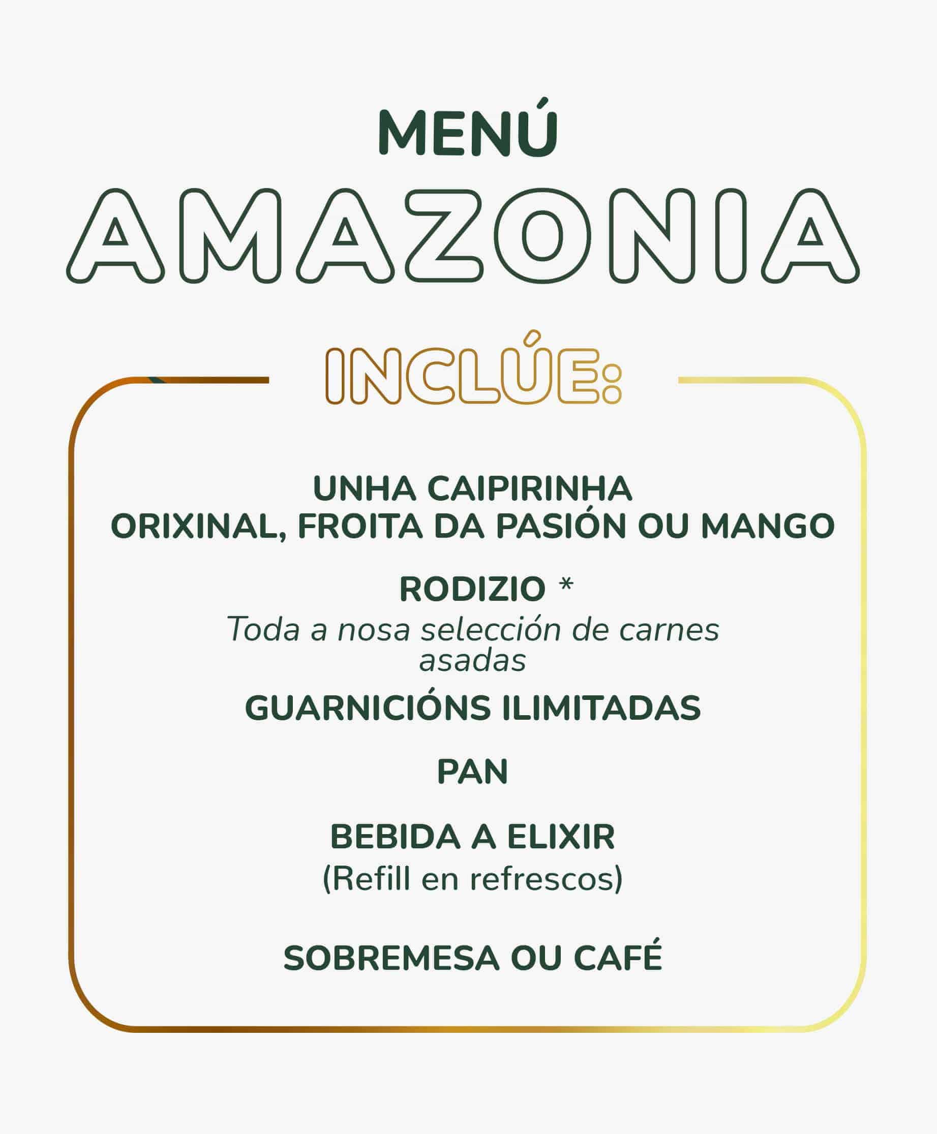menu amazonia