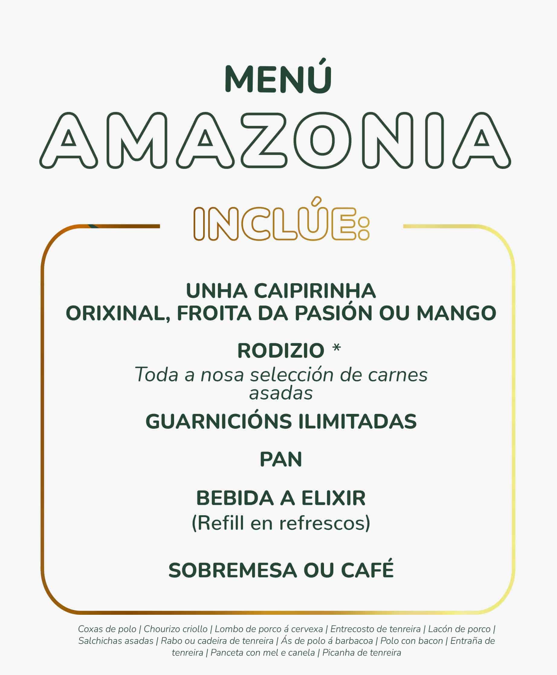 menu amazonia