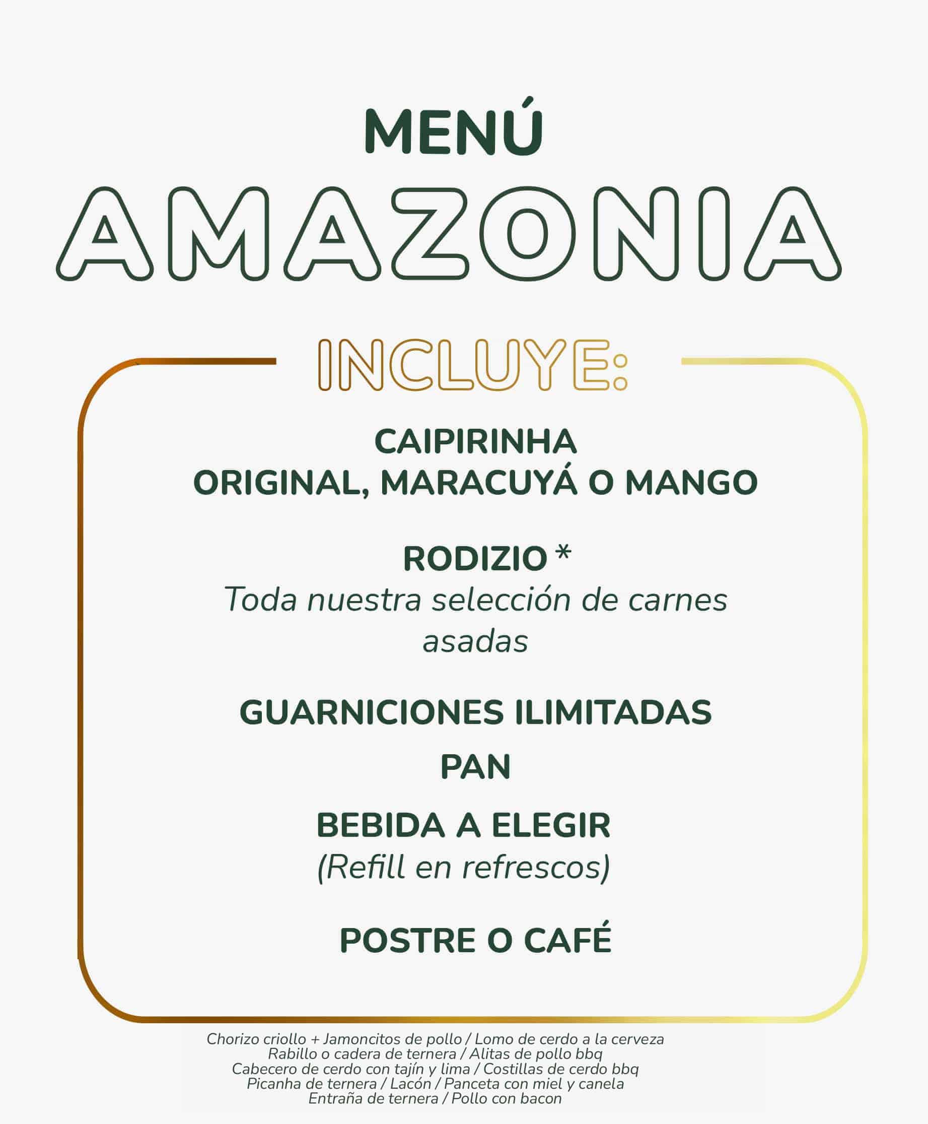 menu amazonia