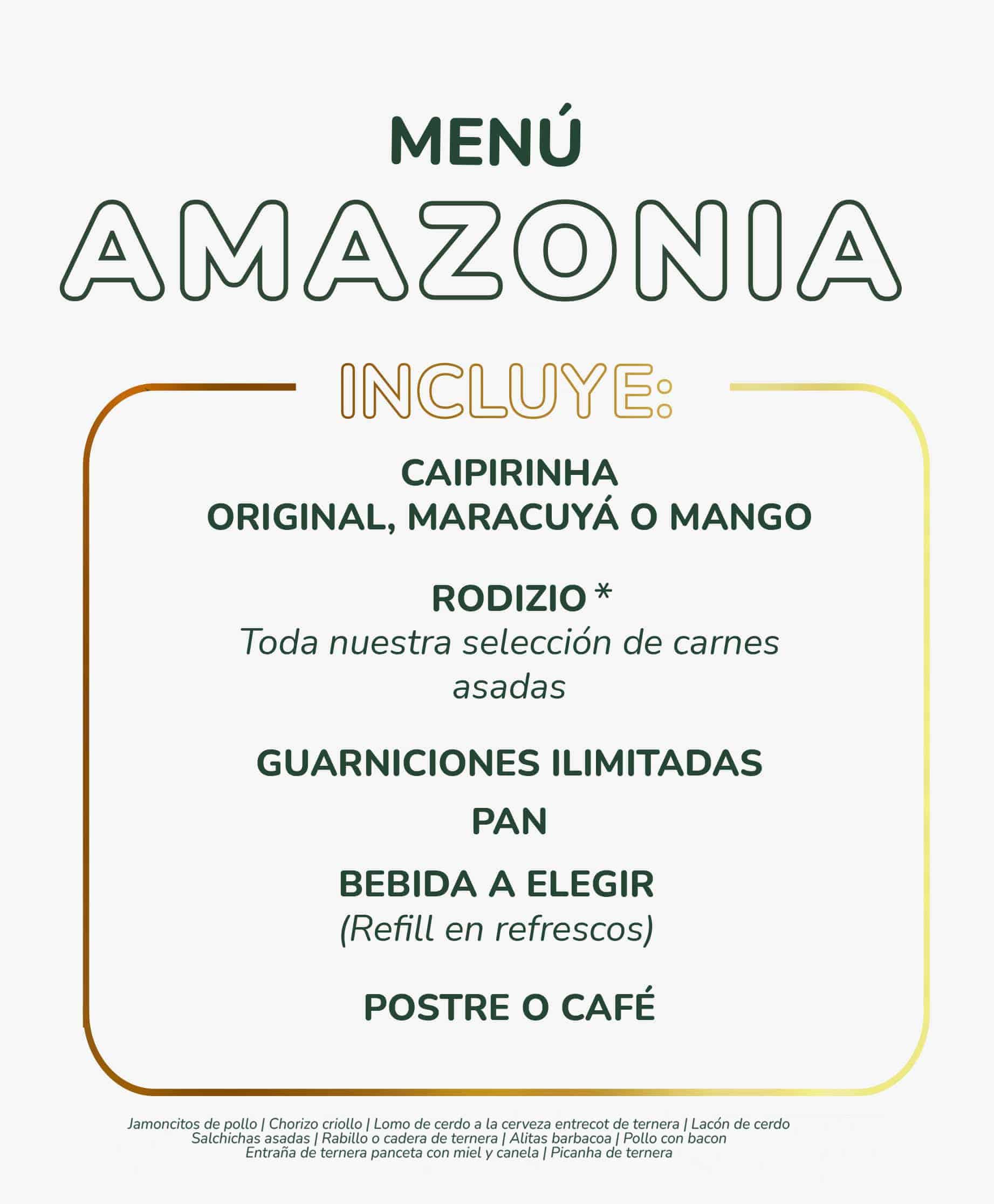 menu amazonia