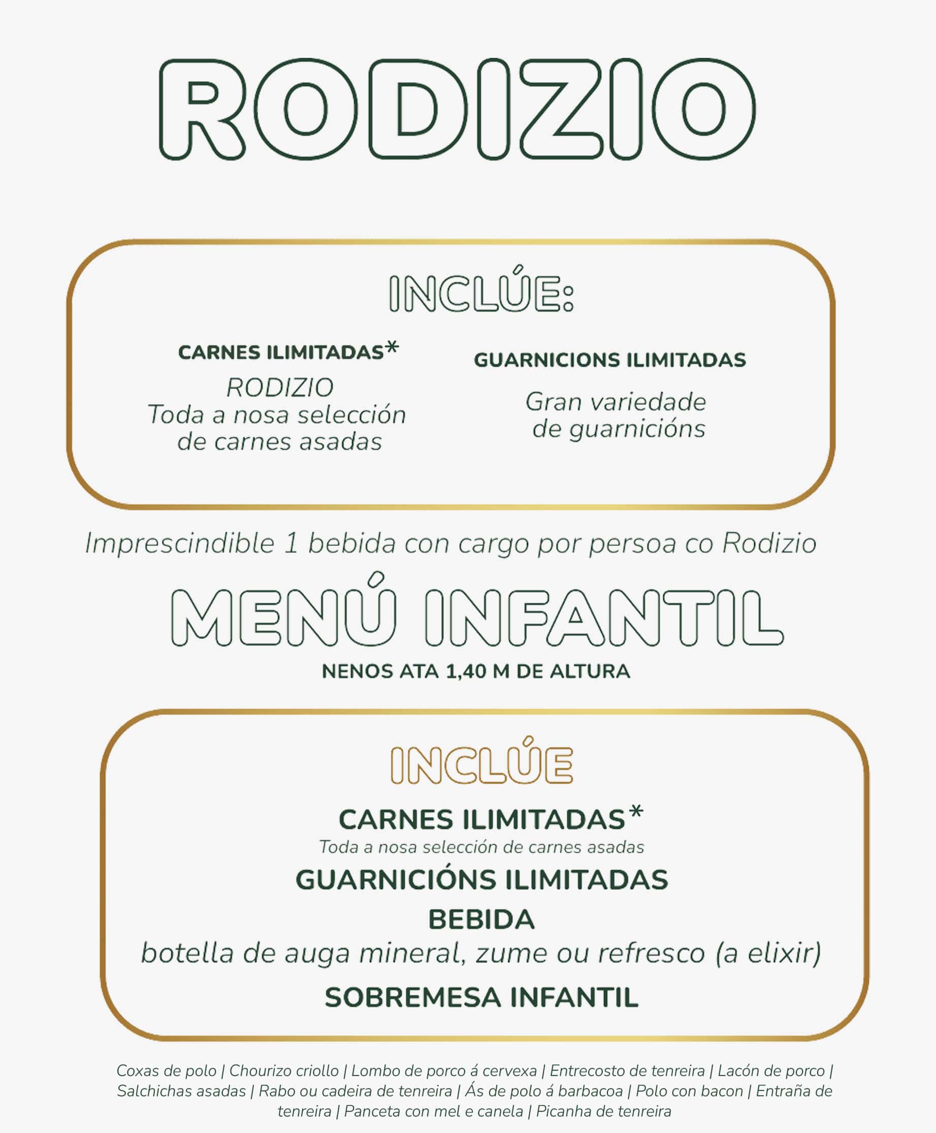 MENU RODIZIO