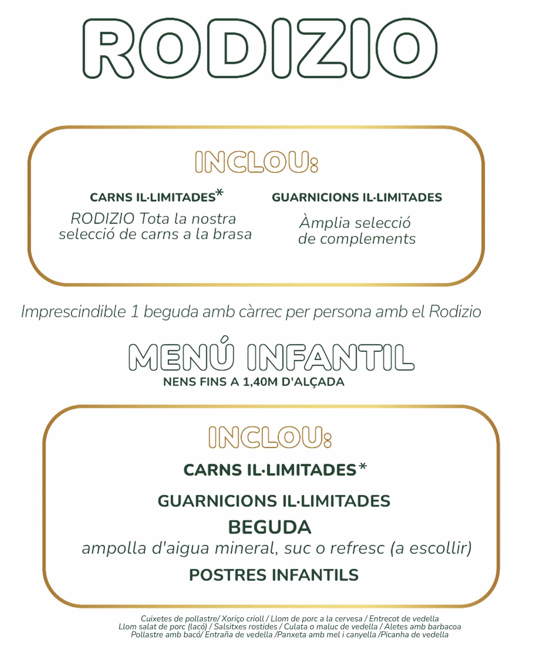 MENU RODIZIO