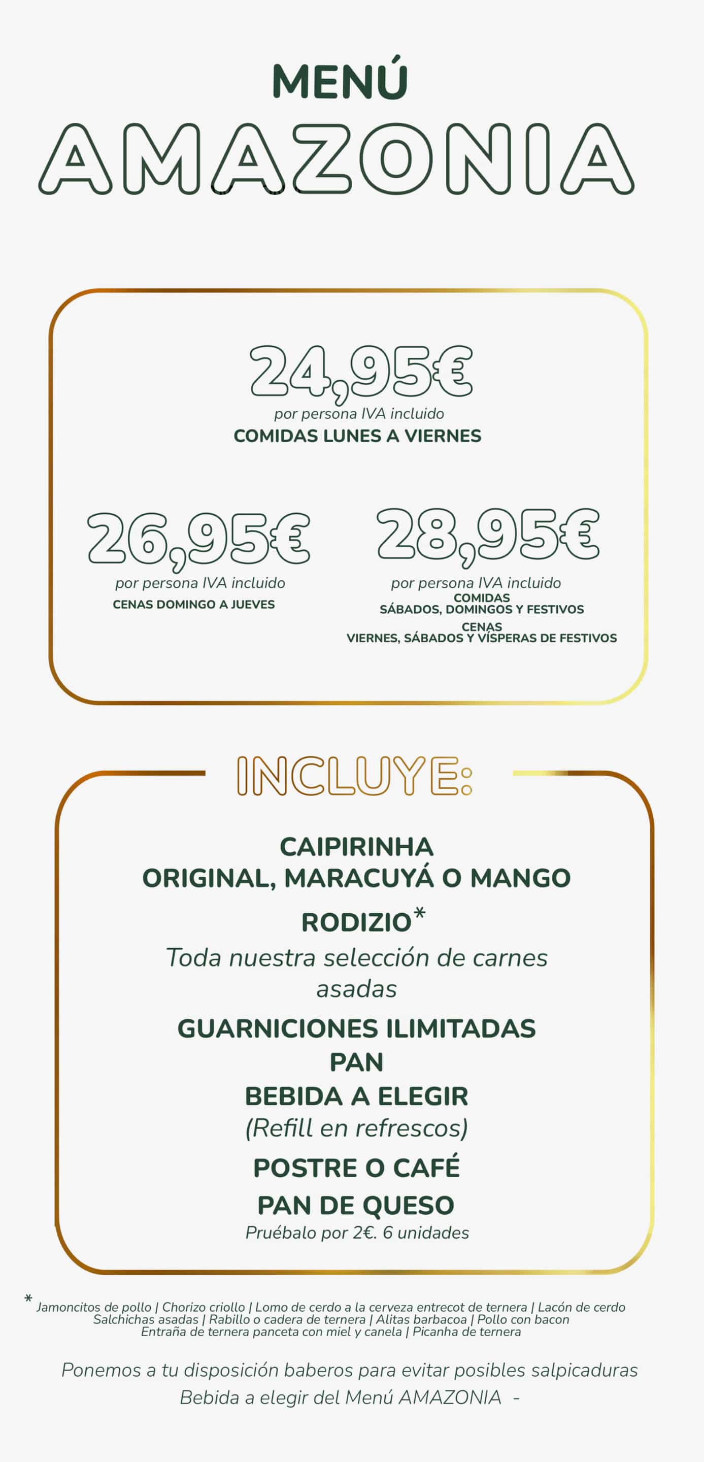 menu amazonia