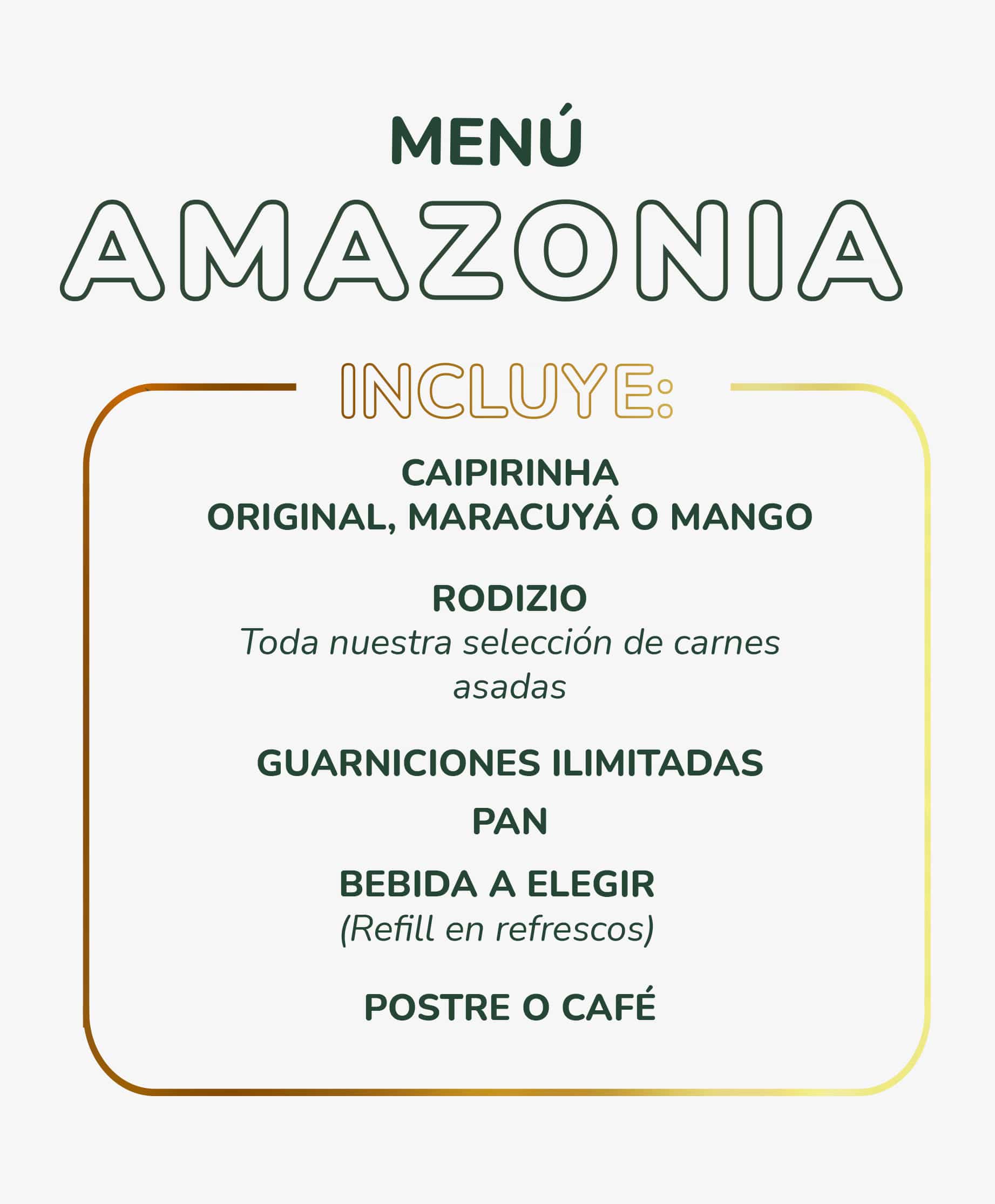 menu amazonia