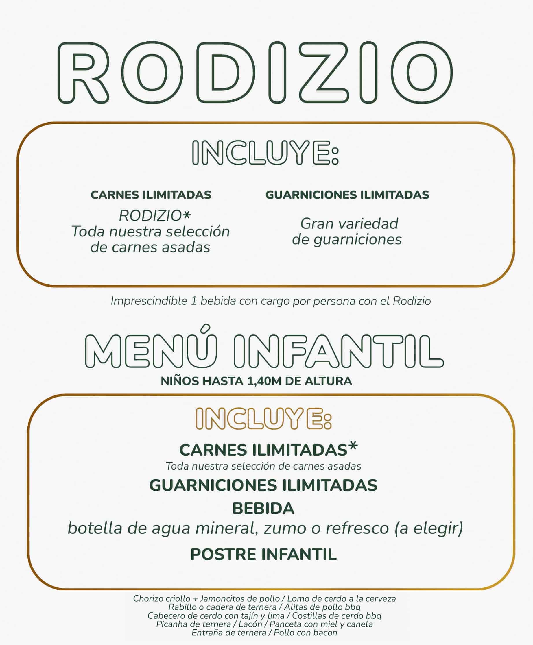 MENU RODIZIO