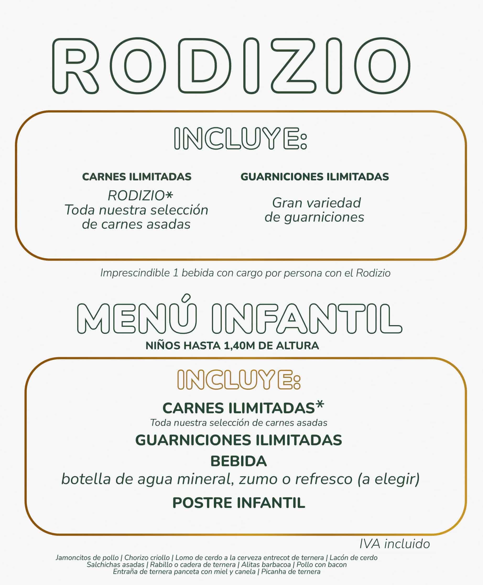 MENU RODIZIO